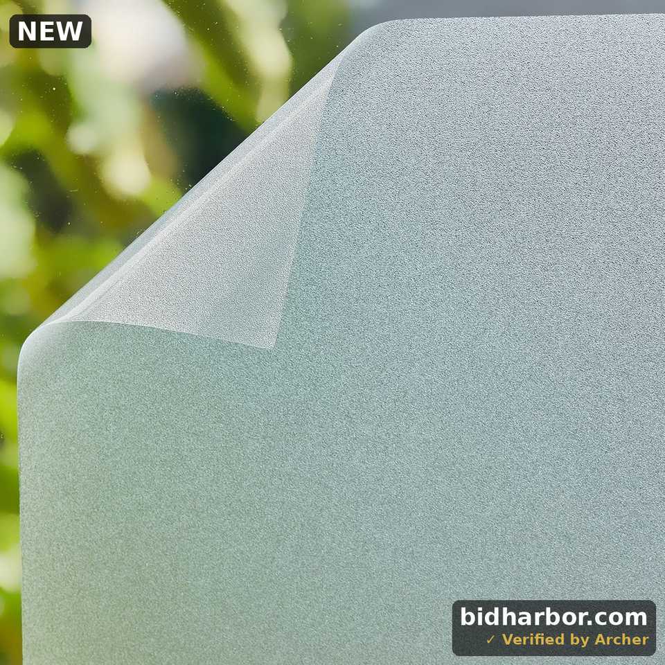 Window Privacy Film Frosted Glass Static Cling Window Film Non-Adhesive Frosted Window Film for Bathroom Home Office 29.5x79 Inches Pure