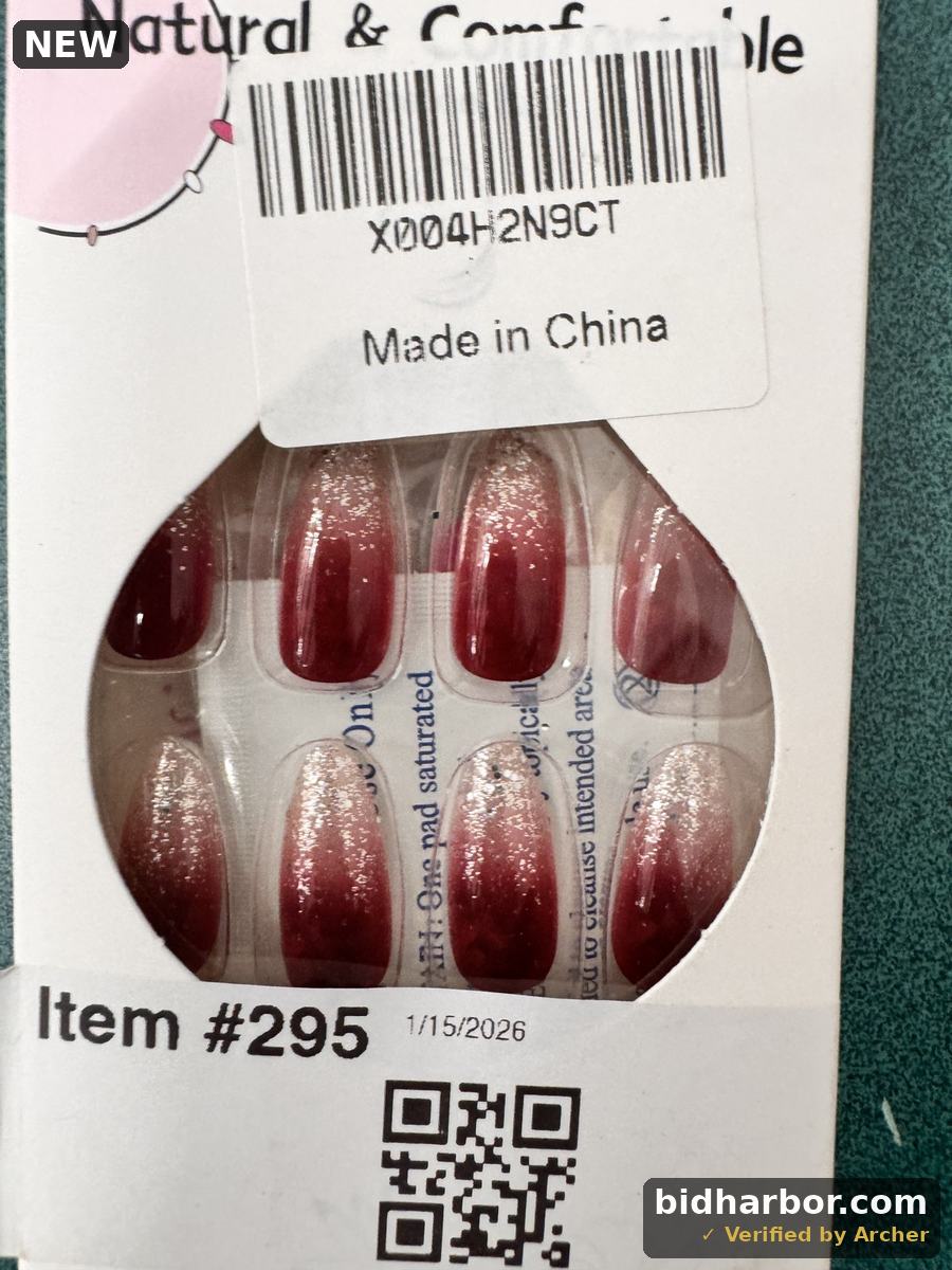 Uñas Postizas Almendradas Medianas, Uñas Postizas En Degradado Rojo Vino, Diseños Con Purpurina, Uñas Acrílicas Bonitas, Uñas Francesas, Uñas Postizas Reutilizables, Uñas Postizas De Longitud