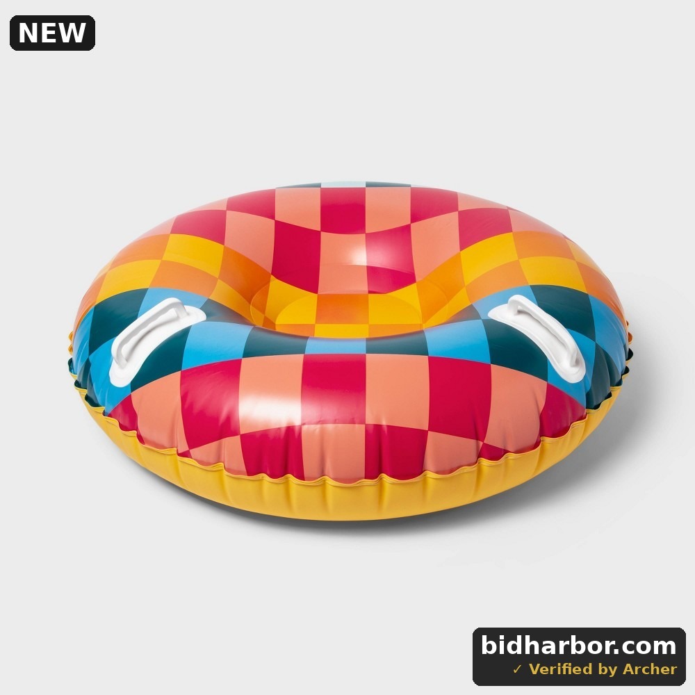 50  Snow Tube Hippo Green/White/Black - Sun Squad