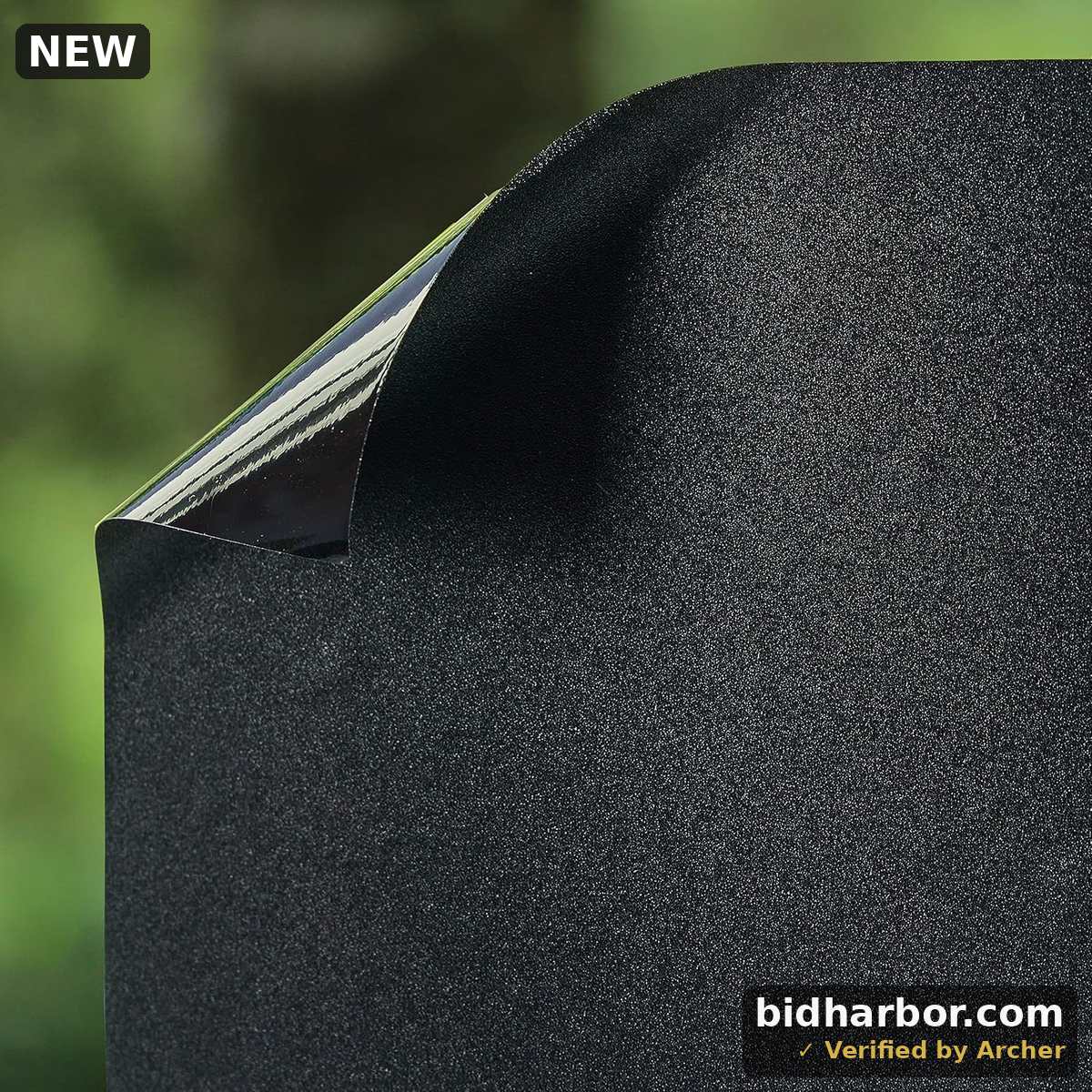 Window Privacy Film Frosted Glass Static Cling Blackout Window Film UV Heat Blocking Non-Adhesive Frosted Window Film for Bathroom Home Office 29.5x118 Inches Black