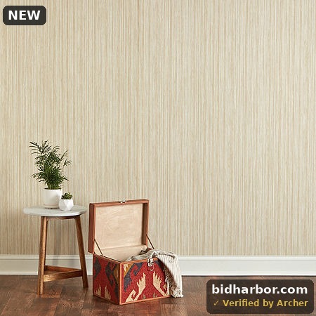 Tempaper Textured Faux Grasscloth Neutral Peel and Stick Wallpaper  20.5  X 16.5