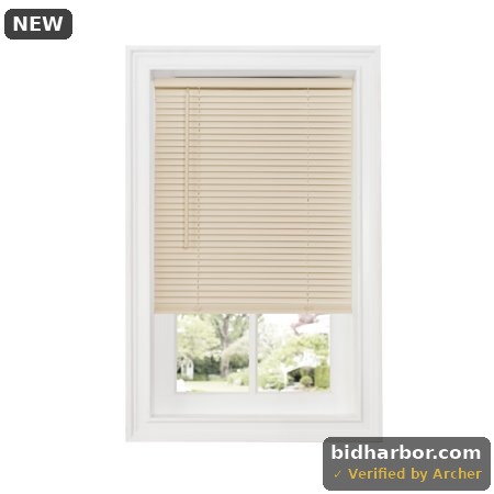 Achim 1 GII Deluxe Sundown Indoor Cordless Alabaster Vinyl Room Darkening Window Mini Blind 33 W X 64 L - 64 L