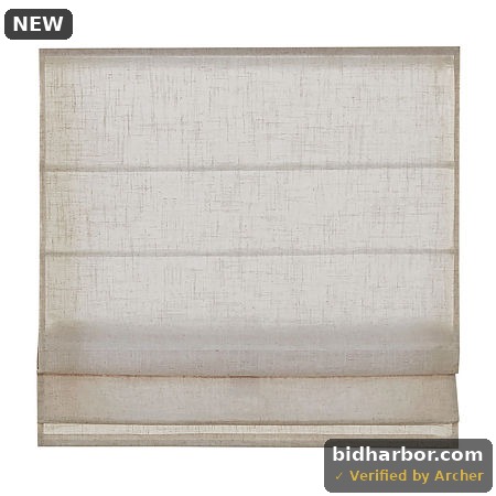 Madison Park Suvi Linen Blend Textured Light Filtering Cordless Roman Shade, Natural