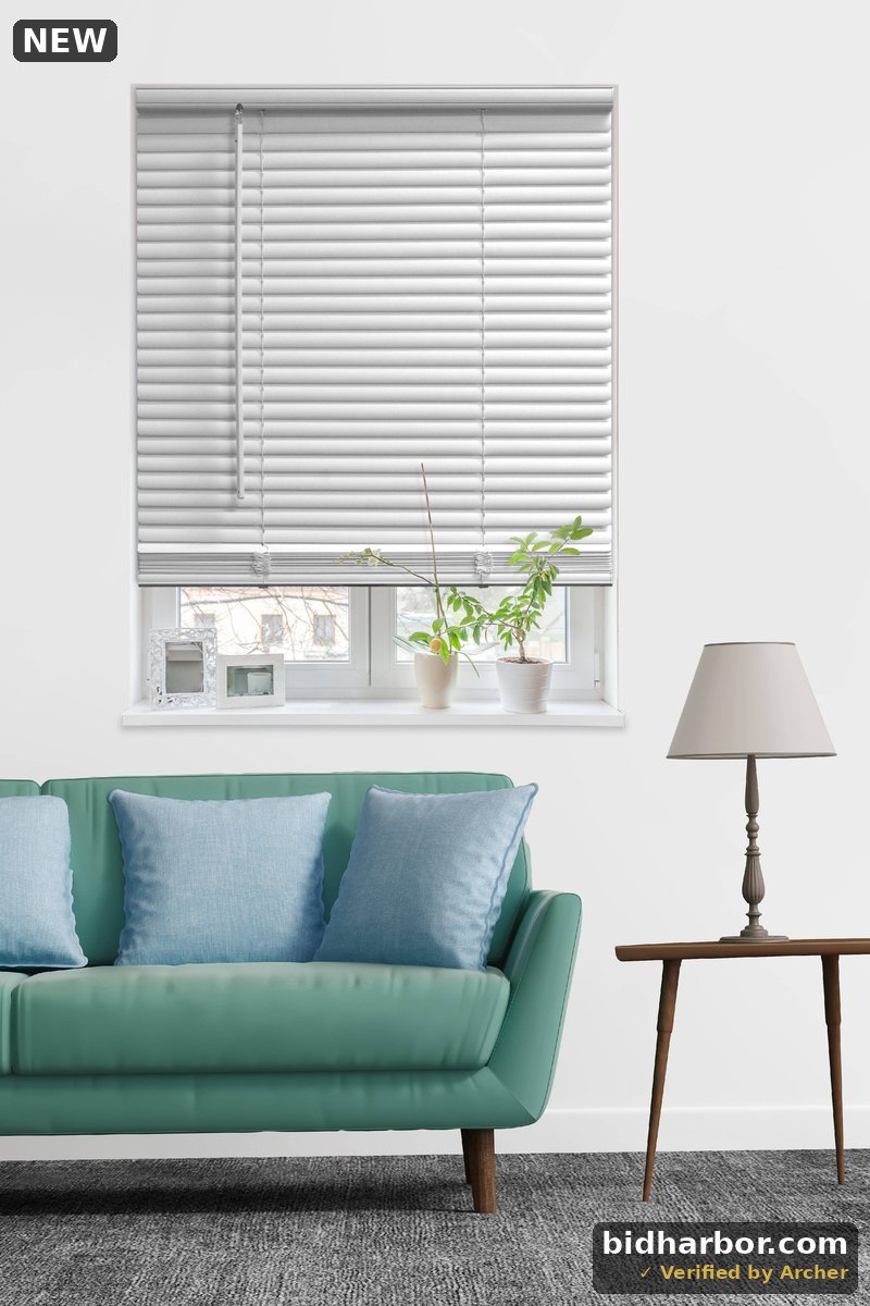 Mainstays 1 Cordless Room Darkening Vinyl Blinds White 42 W X 64 L