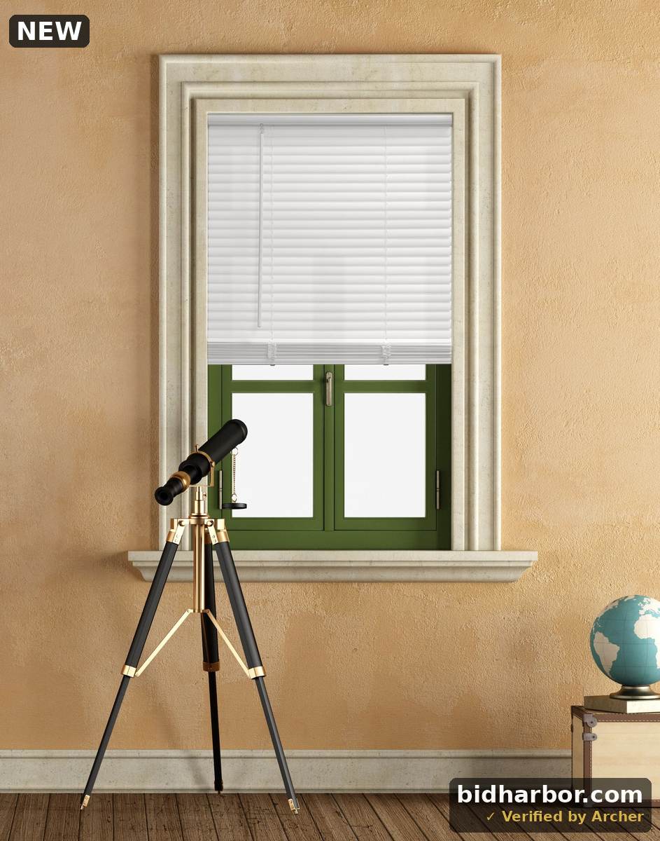 Mainstays 1 Cordless Vinyl Light Filtering Blinds 1-Piece White 47 W X 64 L - 64 L