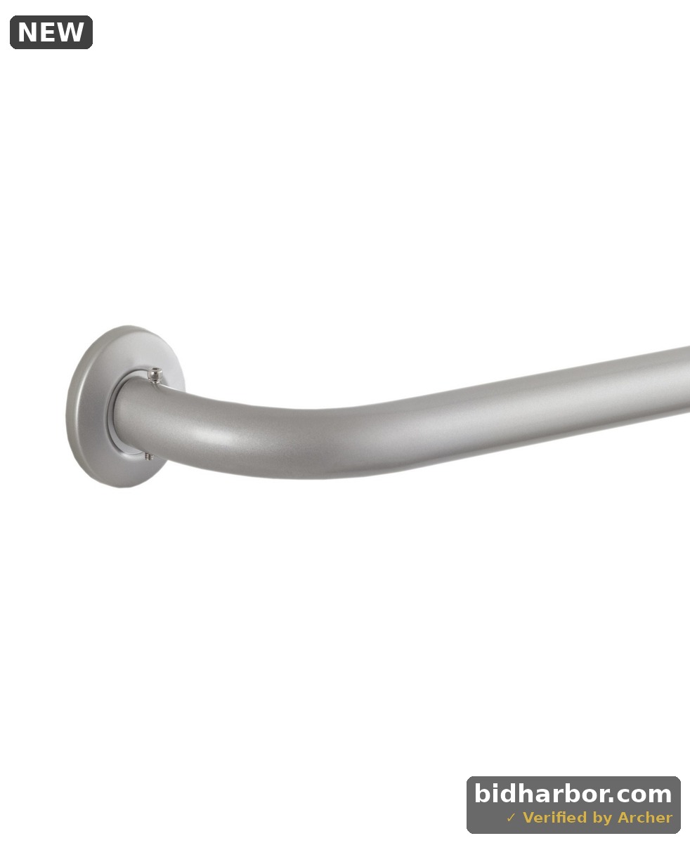Barnes 28 in. - 48 in. Adjustable Blackout Wrap Curtain Rod 1 in. in Brushed Nickel