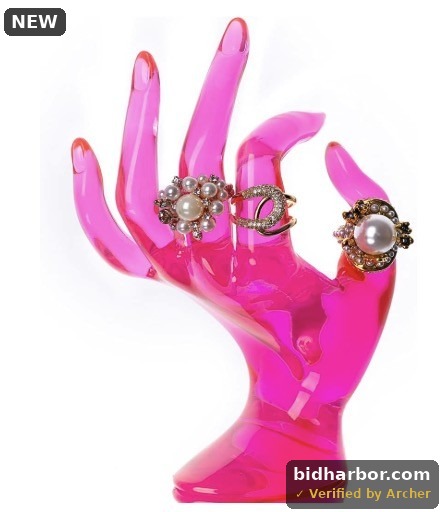 Rose Red Mannequin Hand Jewelry Display Stand – New in Box