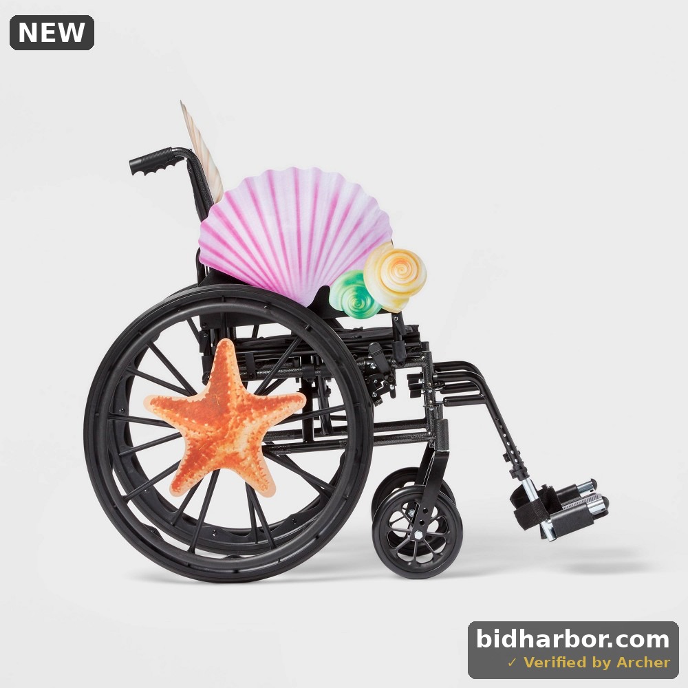 Kids' Adaptive Mermaid Halloween Costume Small Wheelchair Cover with Hairpiece - Hyde & EEK! Boutique™