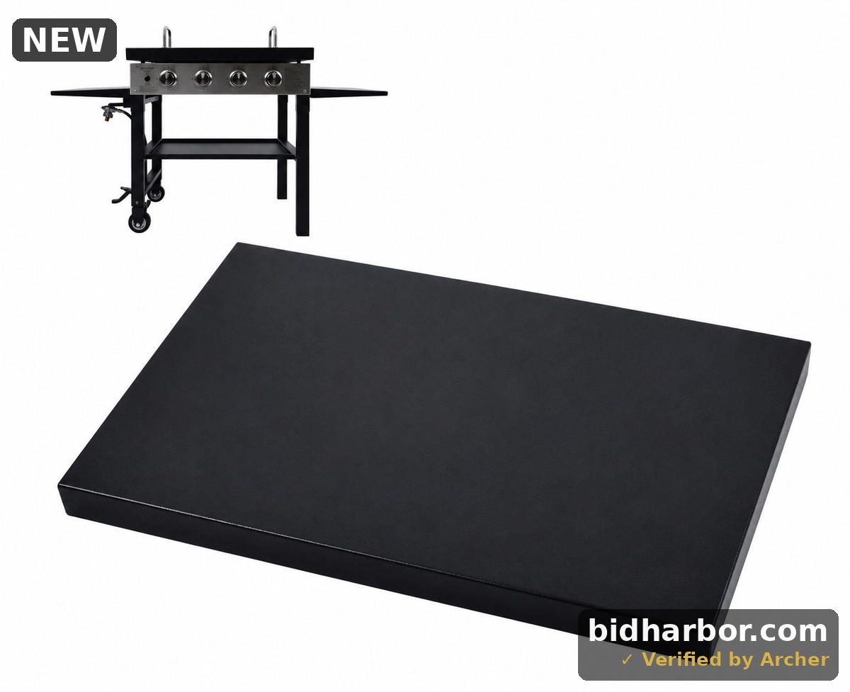 Vevor 29x18.5 Inch Metal Grill Cover - Black - Cover Only - No Hardware/Missing Handles/Screws