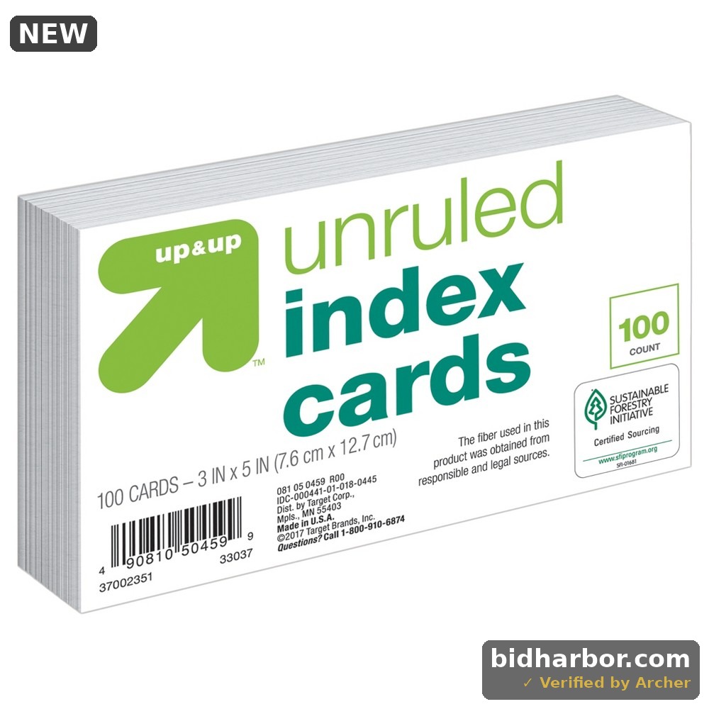 2 Pck - Unruled Index Cards — Pack of 3