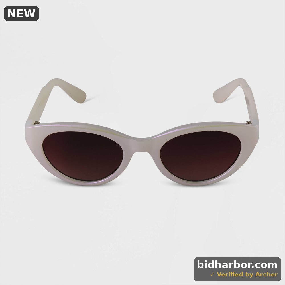A New Day Narrow Cat-Eye Sunglasses — White