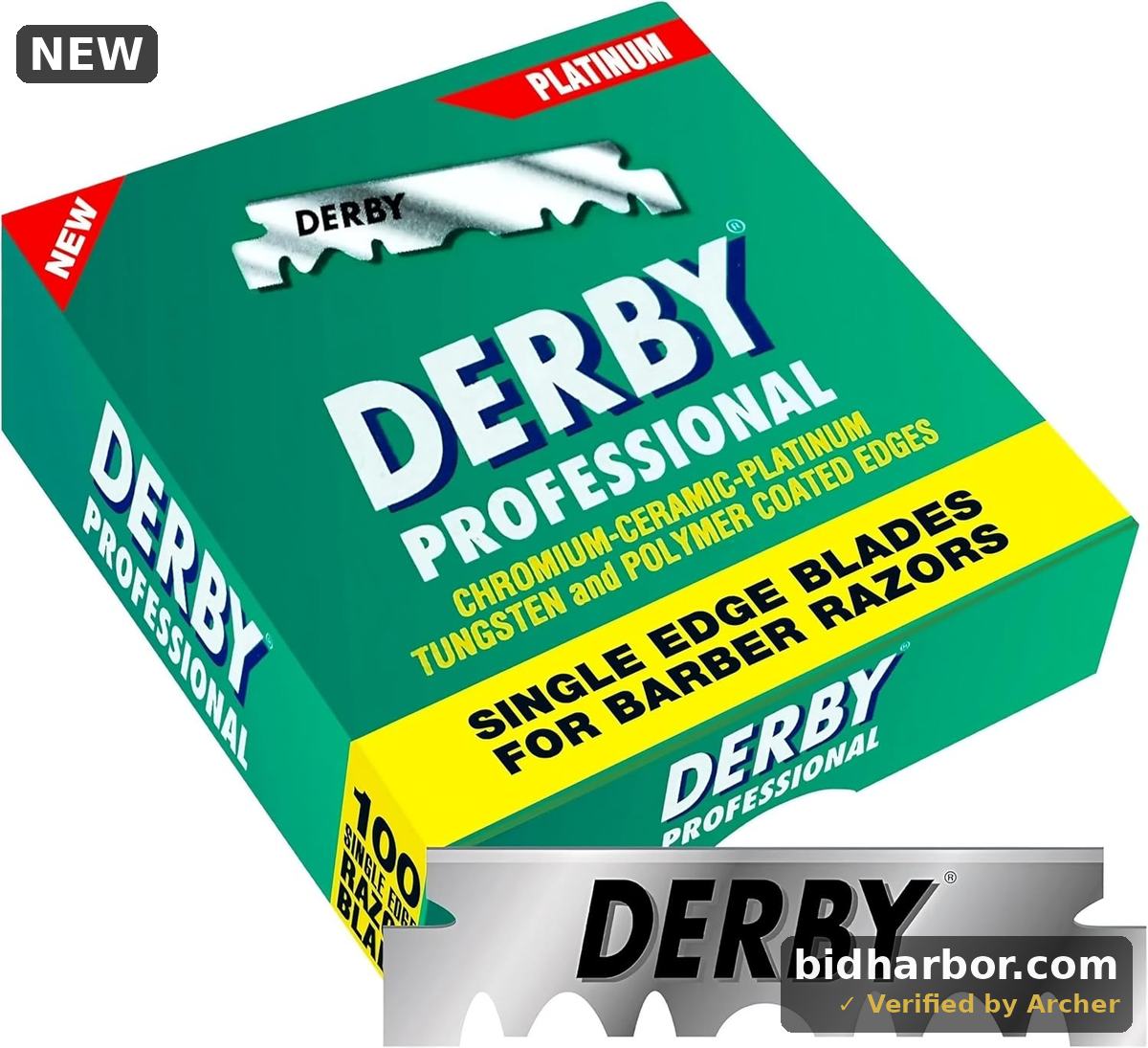 Derby Professional Single-Edge Razor Blades — 100 Count
