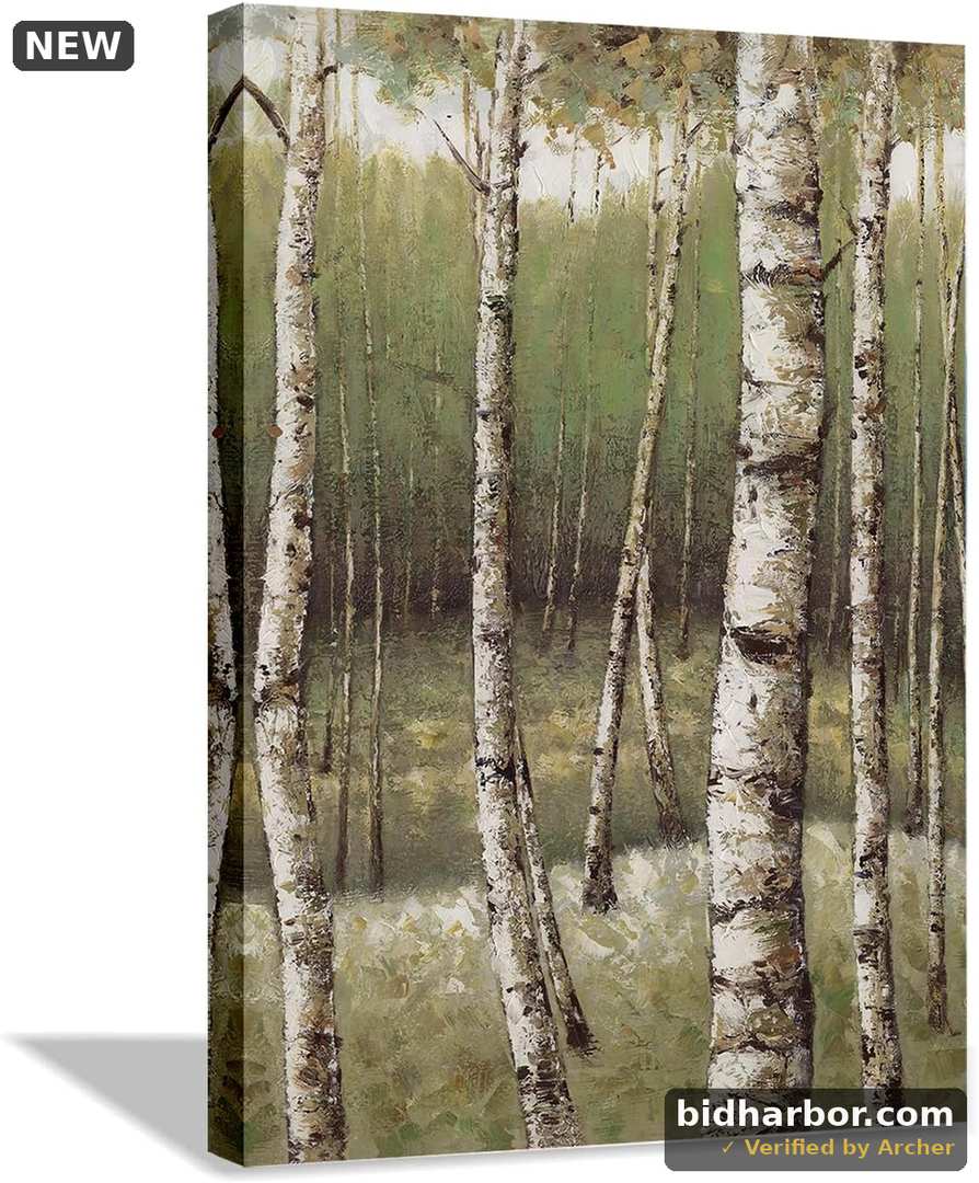 White Birch Tree Canvas Wall Art — Framed, 24×36"