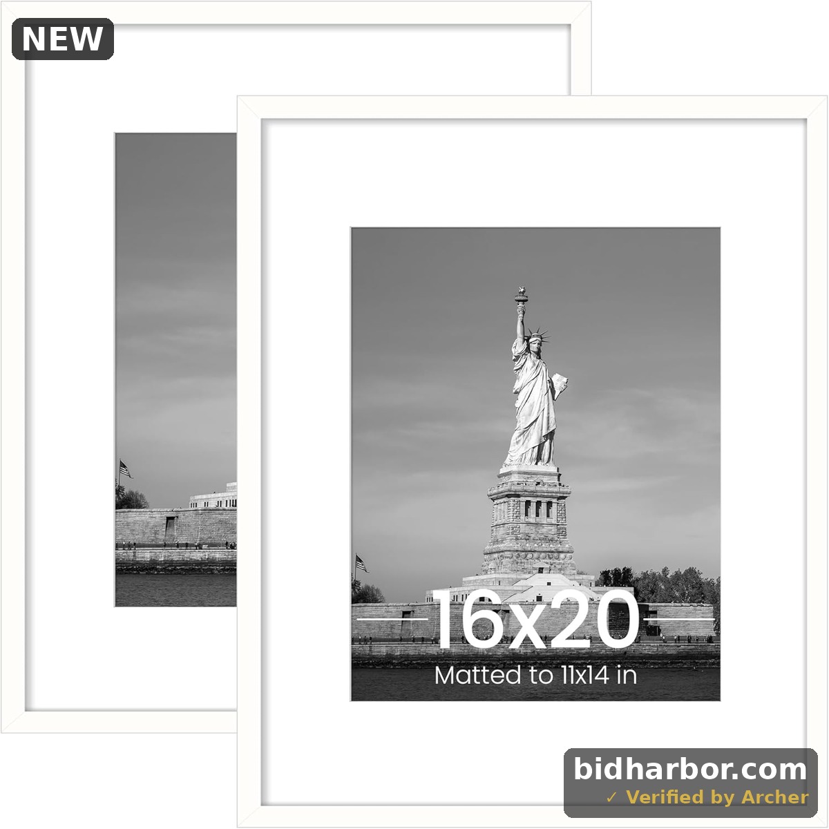 16×20" Picture Frame — White, 2-Pack (mats to 11×14")