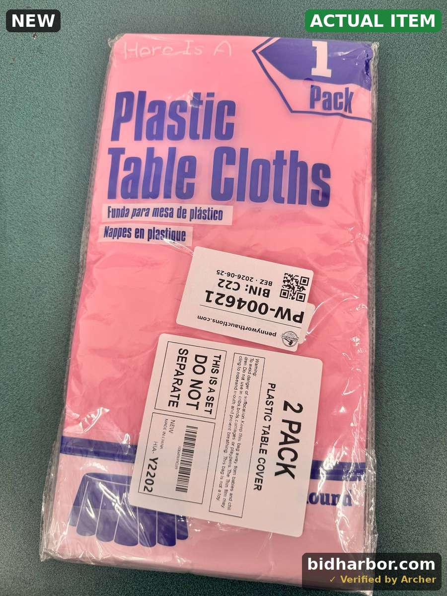 Pink Disposable Round Tablecloths — Plastic, 84", 2-Pack