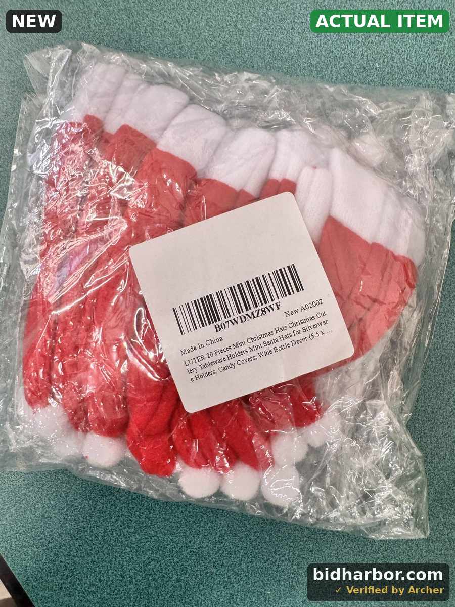 Mini Christmas Santa Hats — Silverware Holders & Wine-Bottle Decor, 20-Pack, 5.5×2.4"