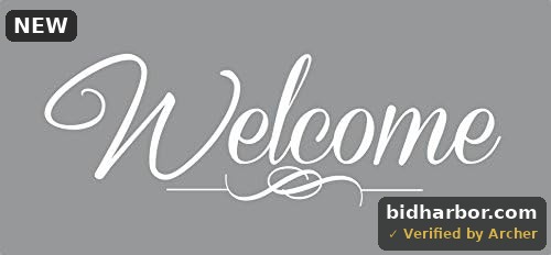 Welcome Letters Front Door Decal — Modern Wall Art Vinyl, 15×5 in, White
