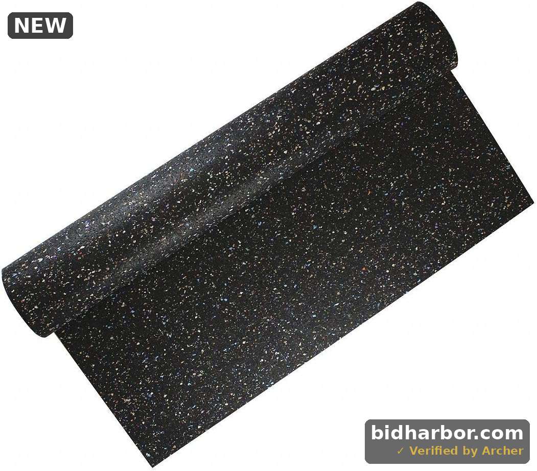 E. JAMES Recycled Rubber Sheet — 30 in × 24 in, 1/16 in Thick, 60A