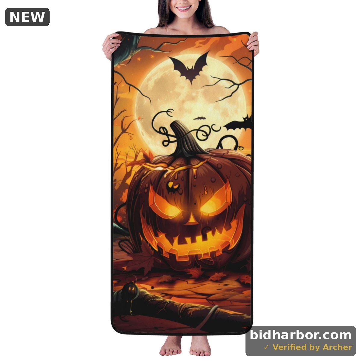 Mindsoft 3 Pcs Halloween Hand Towels for Bathroom Decorative Embroidered Boo Pumpkin Bat Bath Towel Halloween Cotton Towel Decor for Bathroom Drying Cleaning Cooking Gift 29 x 14 Inch
