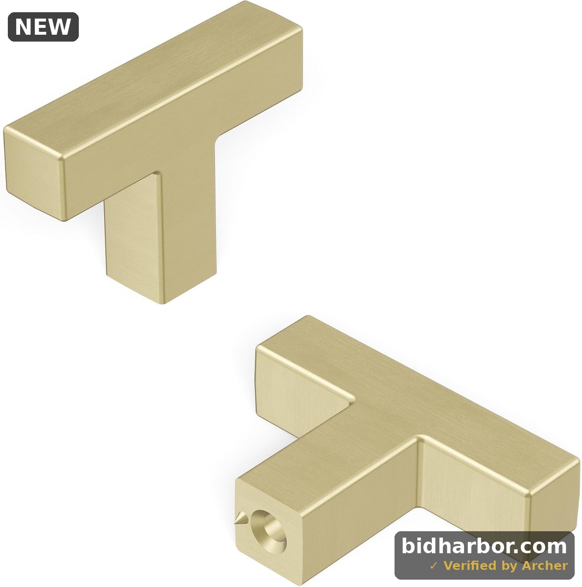 Hickory Hardware Skylight Collection T-Knob 1-5/8 Inch x 3/8 Inch Elusive Golden Nickel Finish - Quantity 1