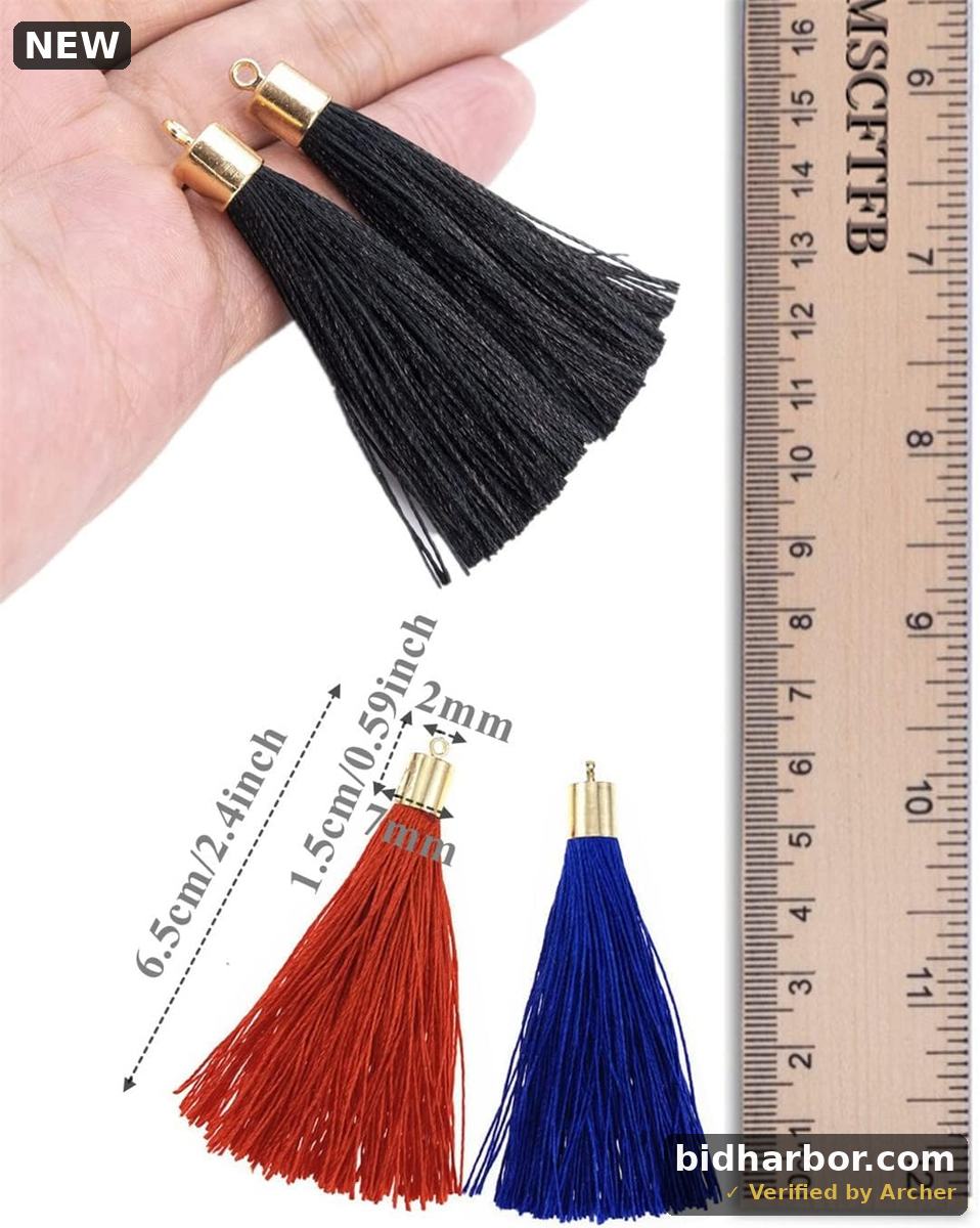 100 Pieces Bulk Bookmark Tassels With Gold Cap, Polyester for Keychain Making, Decorative Craft Jewelry Earring Graduation Charms (Chocolate)