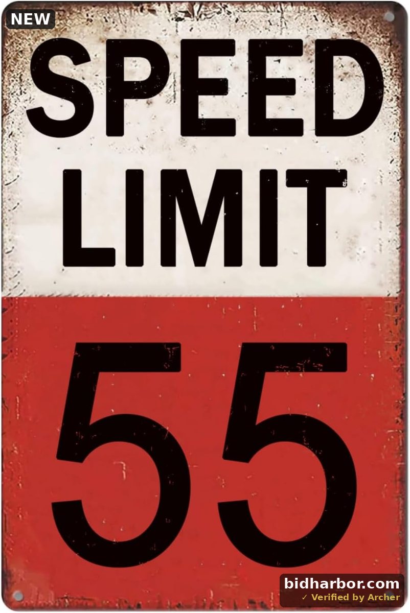 Speed Limit 15 Mph Sign Vintage Tin Metal Sign Speed Limit Street Road Signs Warning Traffic Road Street Decor For Bedroom Retro Man Cave Decor For Neighbour Driveway Yard Or School Garage Wall Decor