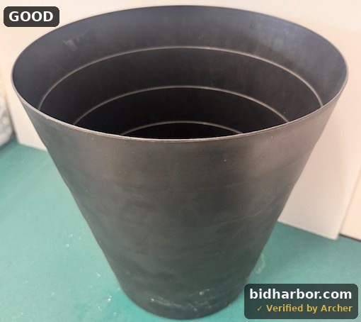3 Gallon Black Plastic Trash Can / Wastebasket
