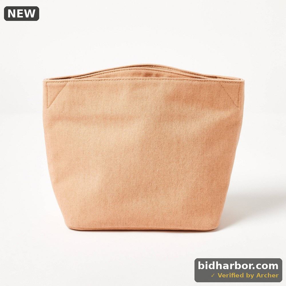 Cotton Lunch Tote Terracotta Orange - Figmint™: Zipper Closure, 8.39L Capacity, Spot Clean, Adult Lunchbox