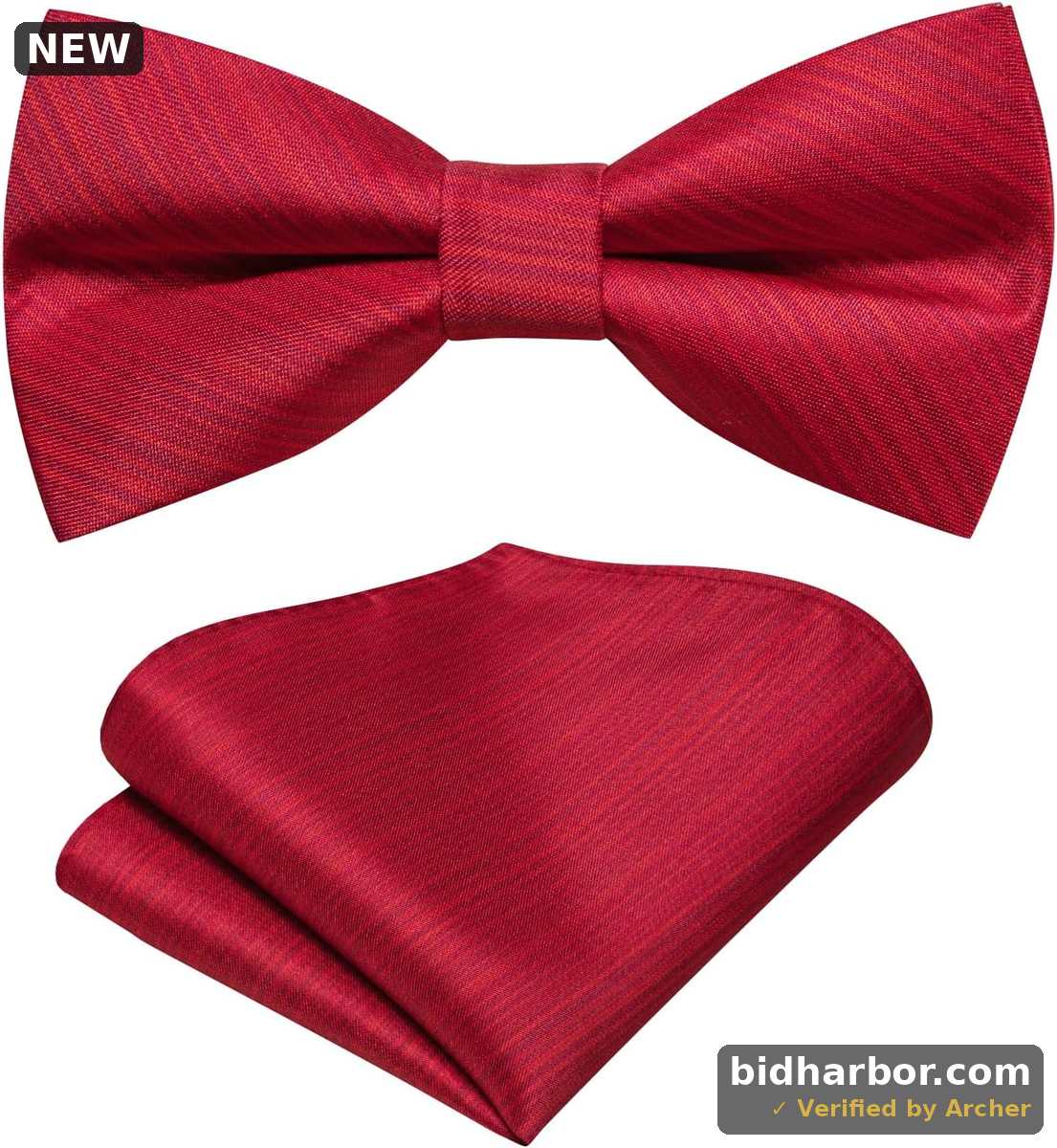 Hi-Tie Bow Ties for Boys Pre-Tied Silk Kids Bow Tie Adjustable Boys Bowties with Pocket Square Set for Wedding Party