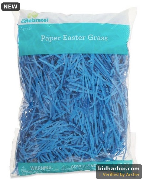 Way To Celebrate Blue Paper Easter Grass 2.25 Oz Basket Filler Decoration