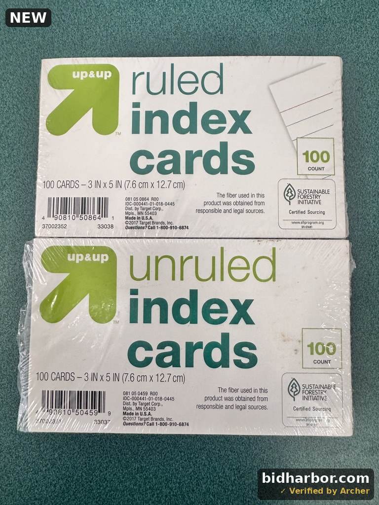 2 Pck - Unruled Index Cards — Pack of 3