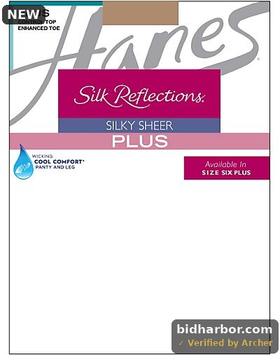 Hanes Silk Reflections Plus Control Top Enhanced Toe Pantyhose 3-Pack Barely There 4-5P Women S - Pack of 3