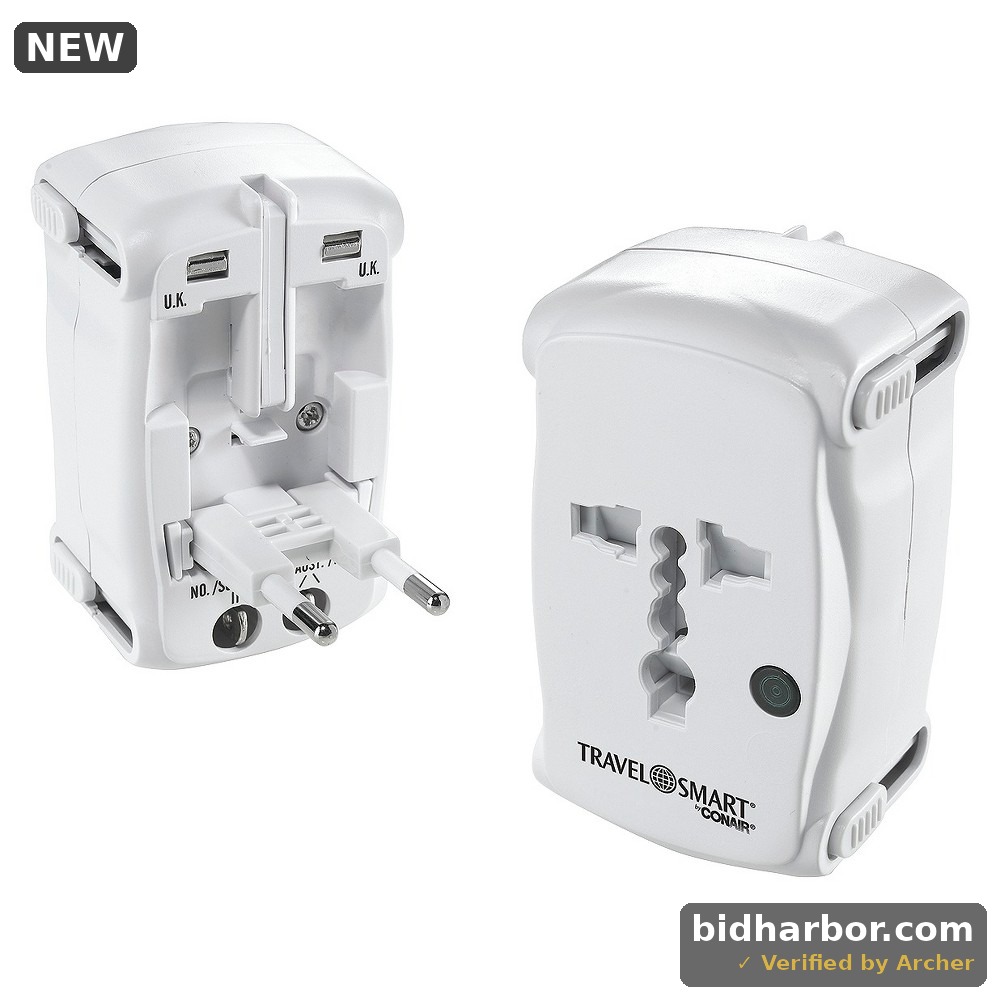 Travel Smart by Conair All-in-One Adapter: Compatible with European Outlets