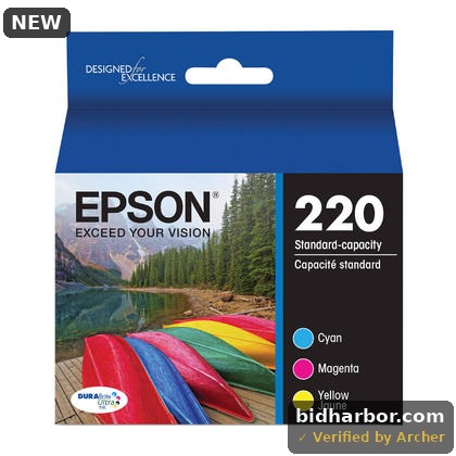 Epson - 220 3-Pack Ink Cartridges - Cyan/Magenta/Yellow - Pack of 3