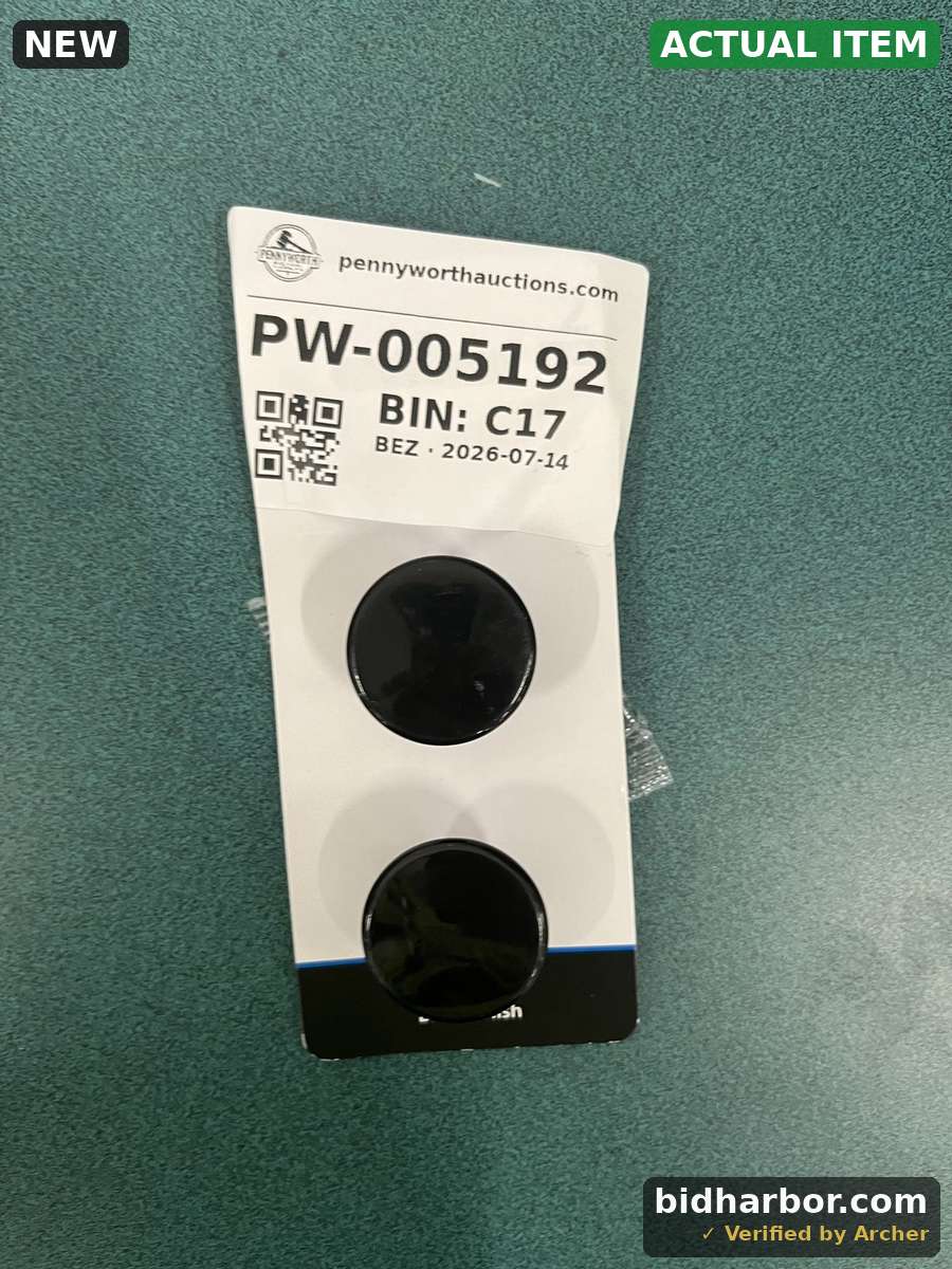 Black Round Cabinet Knobs - 2-Pack on Card