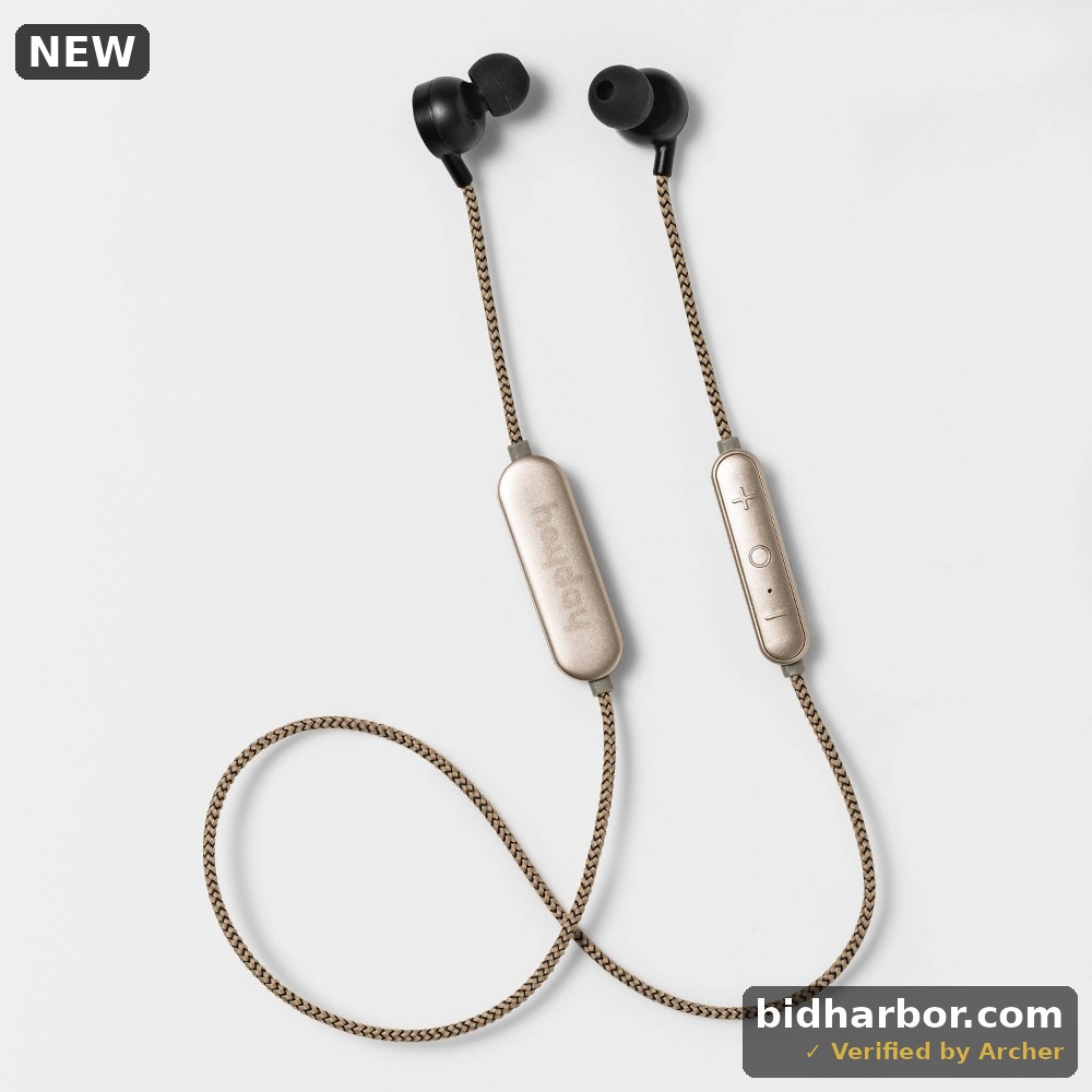 Heyday Wireless Bluetooth 5.0 Enabled Earbuds - Black/Gold