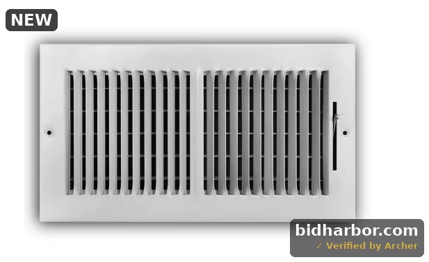 12 in. x 6 in. 2-Way Steel Wall/Ceiling Register, White
