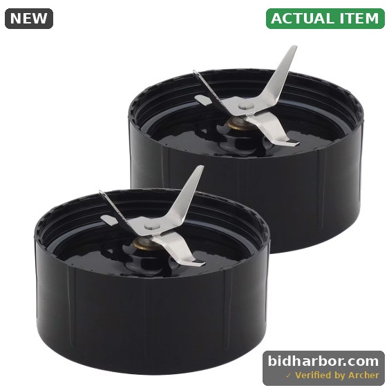 Replacement cross blades flat blade combo for the Magic Bullet Blender Juicer MixermCompatiable with Model MB1001/MB 1001B/MBR-1701 /MBR-1702 /MBR-1101 /MB-BX1770-02/MBR (2, 1 Crossblade+1 flat blade)