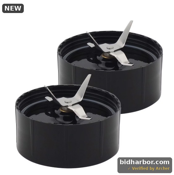 Replacement cross blades flat blade combo for the Magic Bullet Blender Juicer MixermCompatiable with Model MB1001/MB 1001B/MBR-1701 /MBR-1702 /MBR-1101 /MB-BX1770-02/MBR (2, 1 Crossblade+1 flat blade)