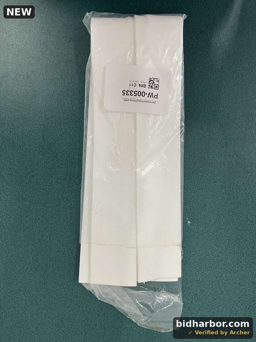 White Flexible Vinyl Trim/Edge Strips - Pair, Bagged