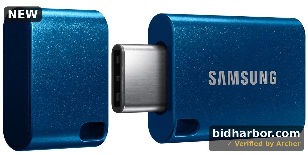 Samsung Type-C USB Flash Drive, 256GB, Transfers 4GB Files in 11 Secs w/Up to 400MB/s USB 3.2 Gen 1 Read Speeds, Compatible w/USB 3.0/2.0, Waterproof, 2022, Blue, MUF-256DA/AM