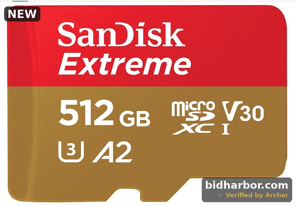 SanDisk 512GB Extreme microSDXC UHS-I Memory Card with Adapter - Up to 190MB/s, C10, U3, V30, 4K, 5K, A2, Micro SD Card - SDSQXAV-512G-GN6MA