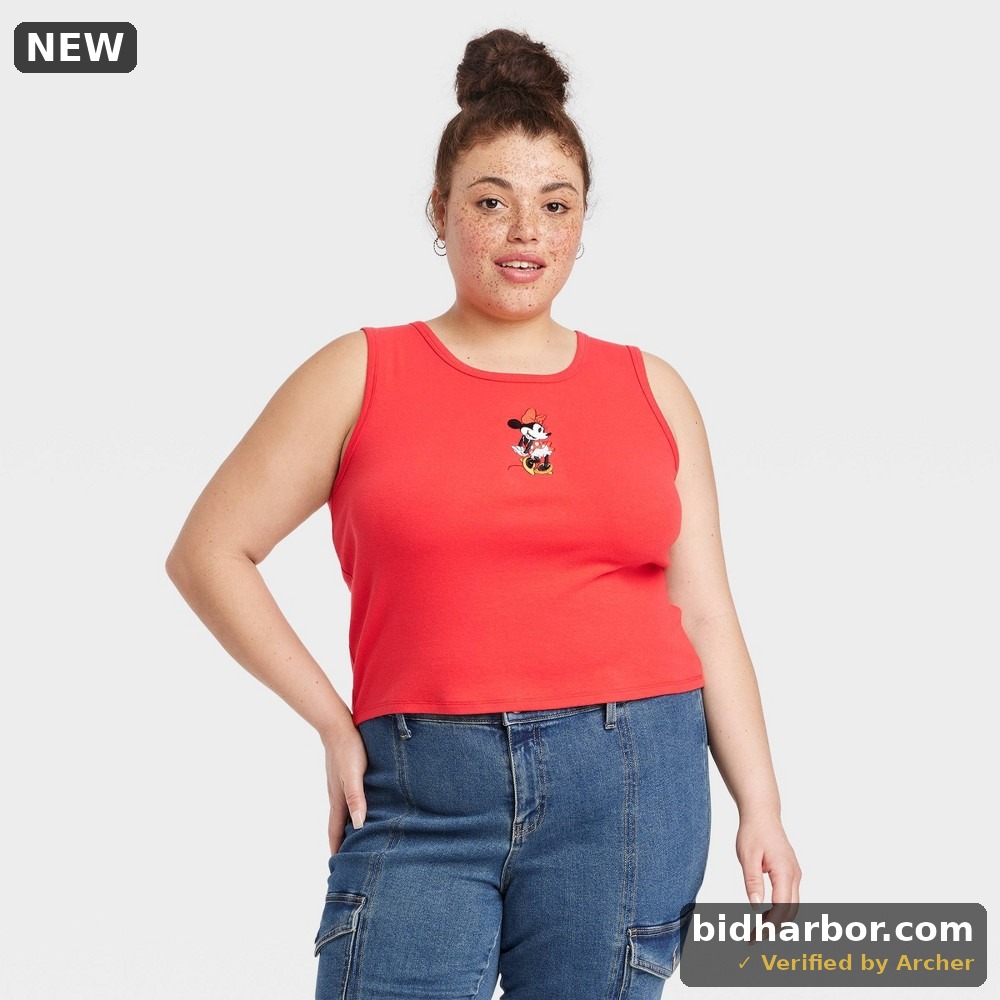 Women's Minnie Mouse Graphic Tank Top - Red 3X