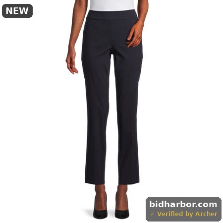 Liz Claiborne Lisa Womens Straight Mid Rise Straight Fit Tall Pull-on Pant, 18 Tall, Blue