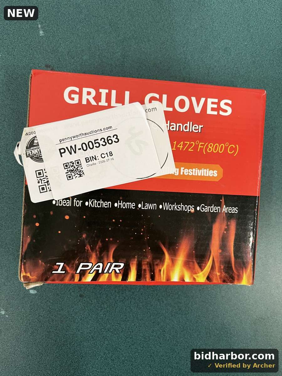 QUWIN BBQ Gloves - 1472F Heat Resistant Grilling Gloves, Silicone Non-Slip