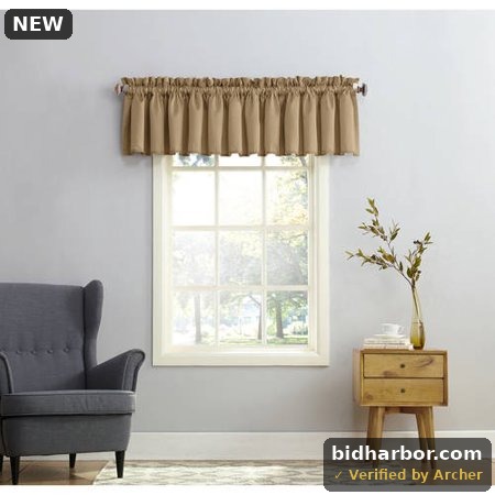 Sun Zero Rod Pocket Room Darkening Valance  54.0  X 18.0