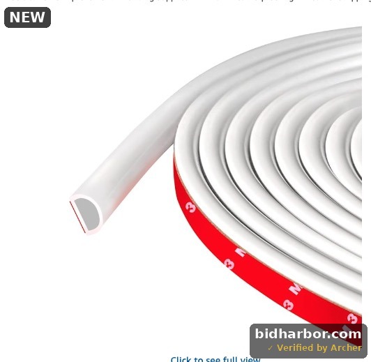 Silicone Weather Stripping Seal Strip - White, 1/4 in. Thick, Coiled