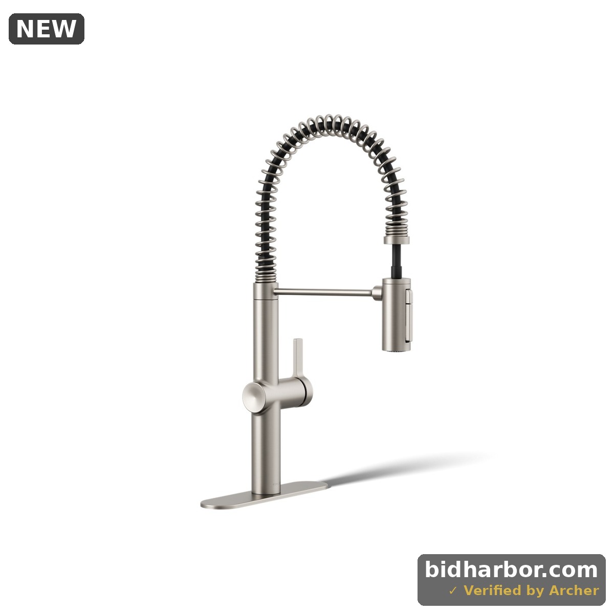 KOHLER Haku Semi-Professional Pull-Down Kitchen Faucet - Vibrant Stainless - New, Factory Sealed