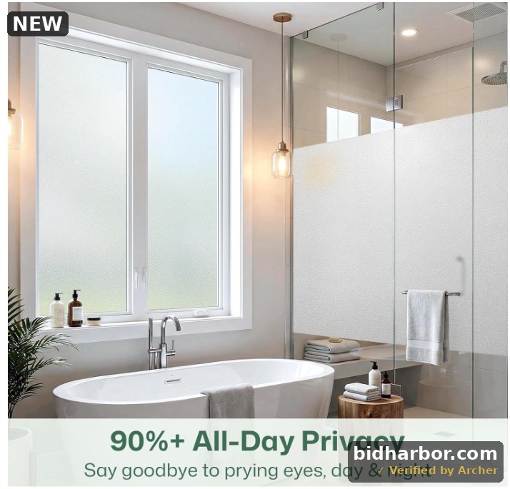 Coavas Window Privacy Film Static Cling, Non-Adhesive Removable Privacy Window Film, Frosted Glass UV Blocking Window Tint for Home, Office, Bathroom (Silver 29.5 x 78.7 in)