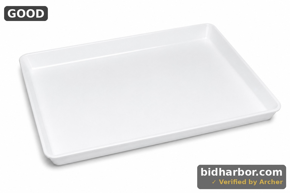 Professional 10” x 15” White Plastic Nail Salon Service Tray
